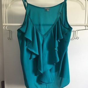 Charlotte Russe teal ruffle top small